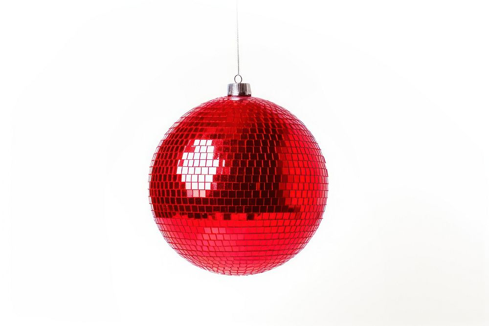 Disco ball hanging sphere red. AI generated Image by rawpixel.