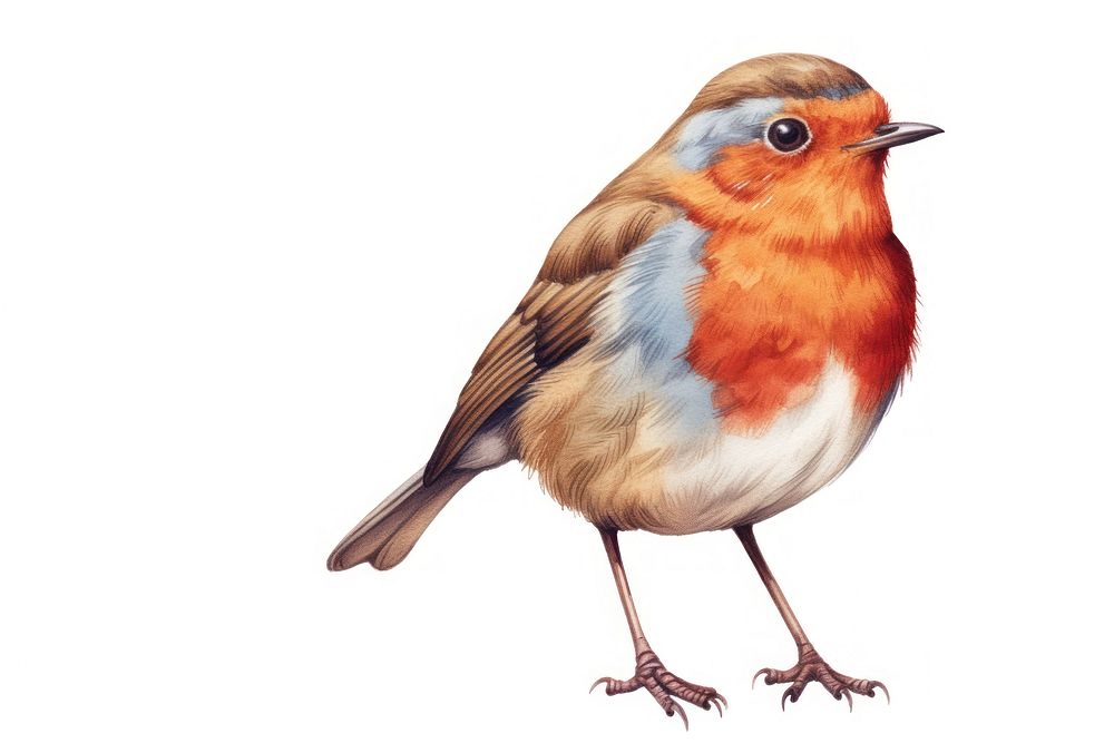 Bird animal robin songbird. AI generated Image by rawpixel.