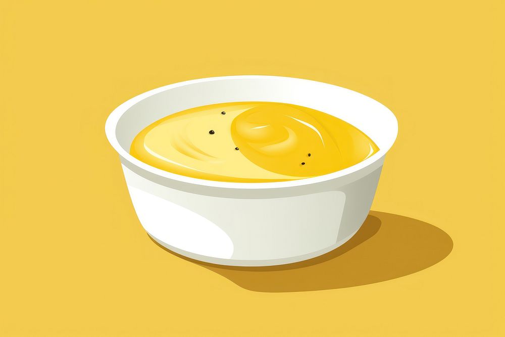 Mustard dish food bowl. AI generated Image by rawpixel.