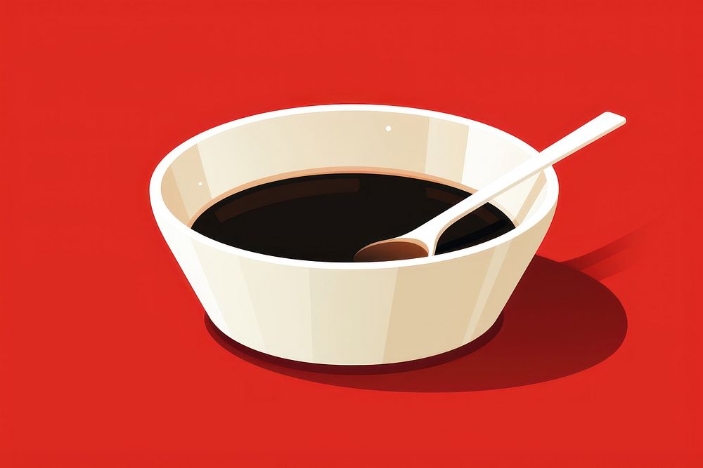 Soy sauce coffee spoon drink. AI generated Image by rawpixel.