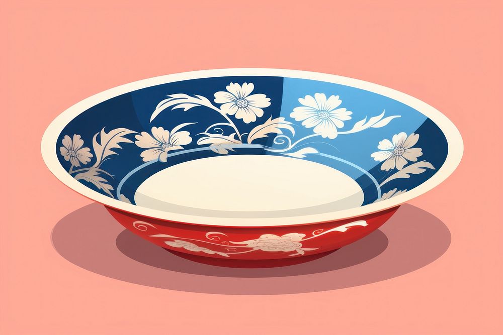 Dish porcelain bowl tableware. AI generated Image by rawpixel.