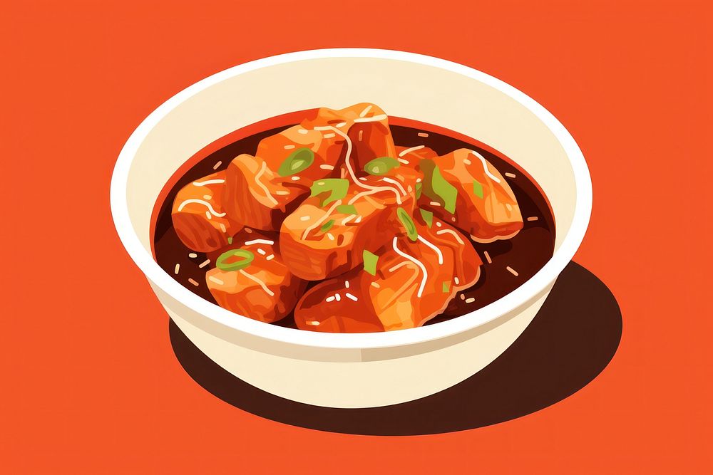 Meat food bowl meal. AI generated Image by rawpixel.