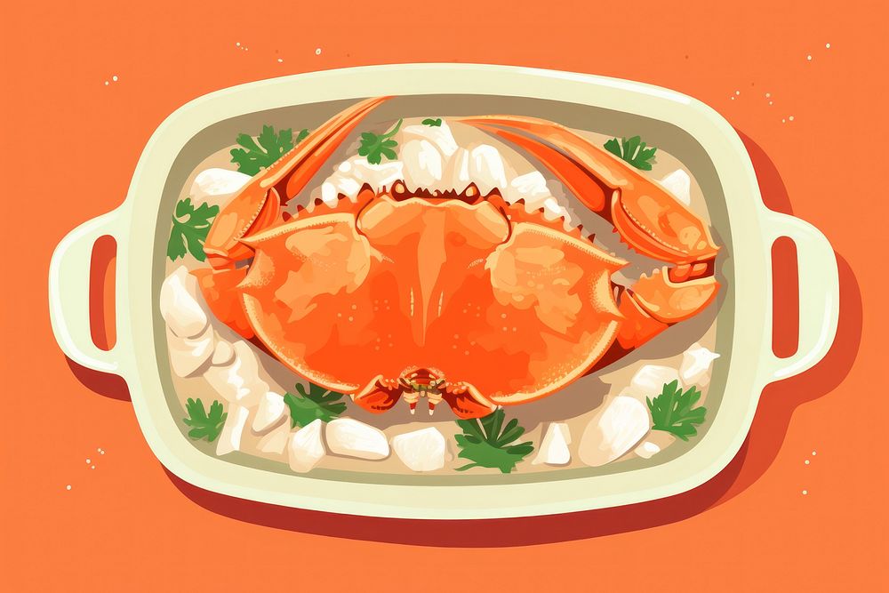 Crab seafood crab meal. AI generated Image by rawpixel.