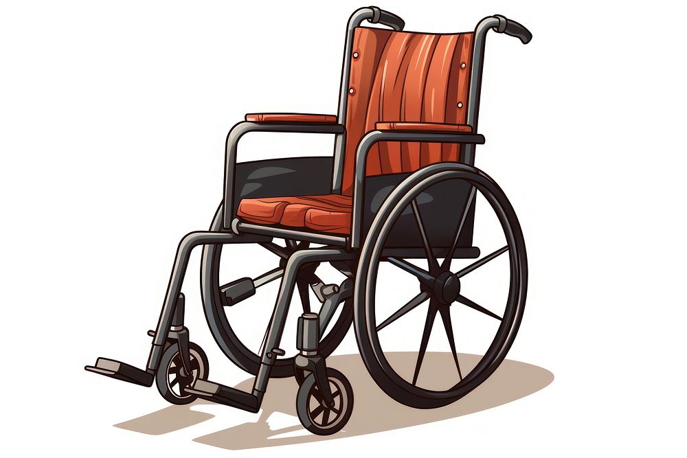 Wheelchair furniture white background parasports. AI generated Image by rawpixel.