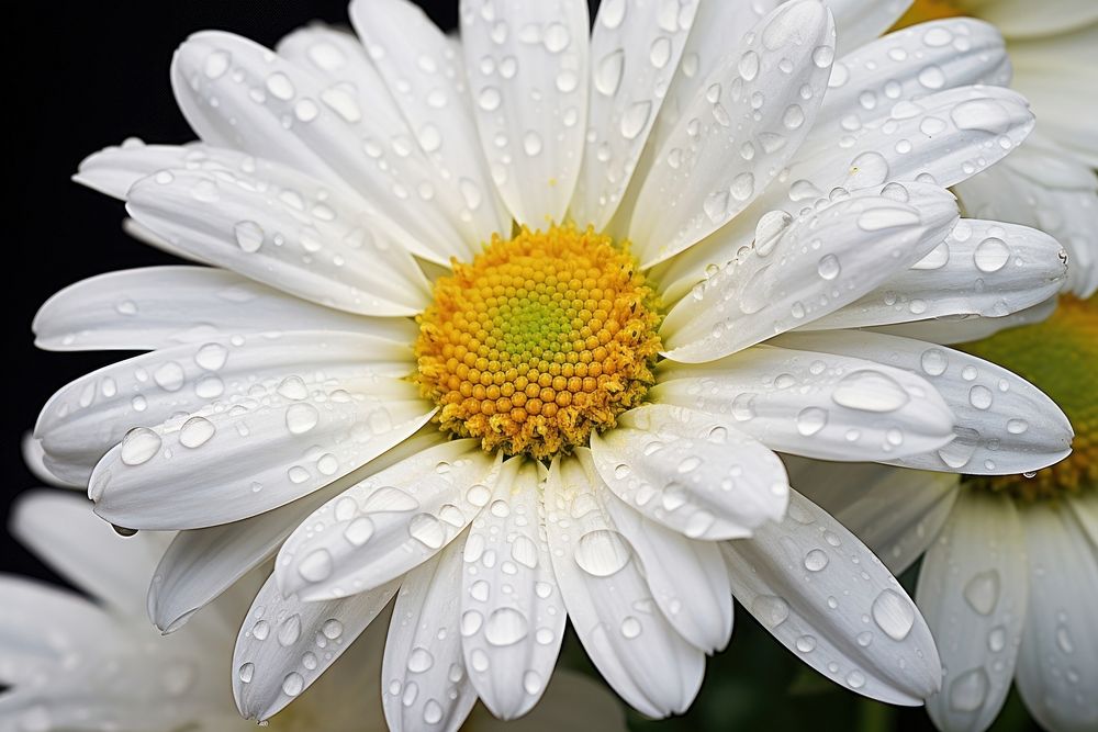 White Daisy Flower Bloom flower daisy blossom. AI generated Image by rawpixel.