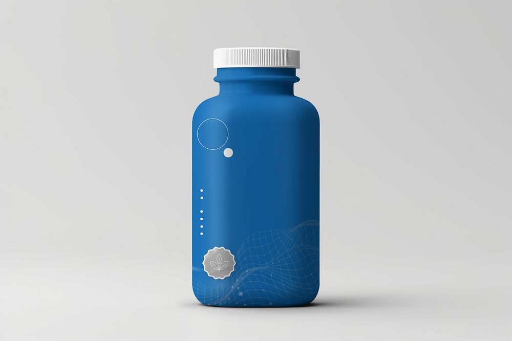 Medicine bottle with design space