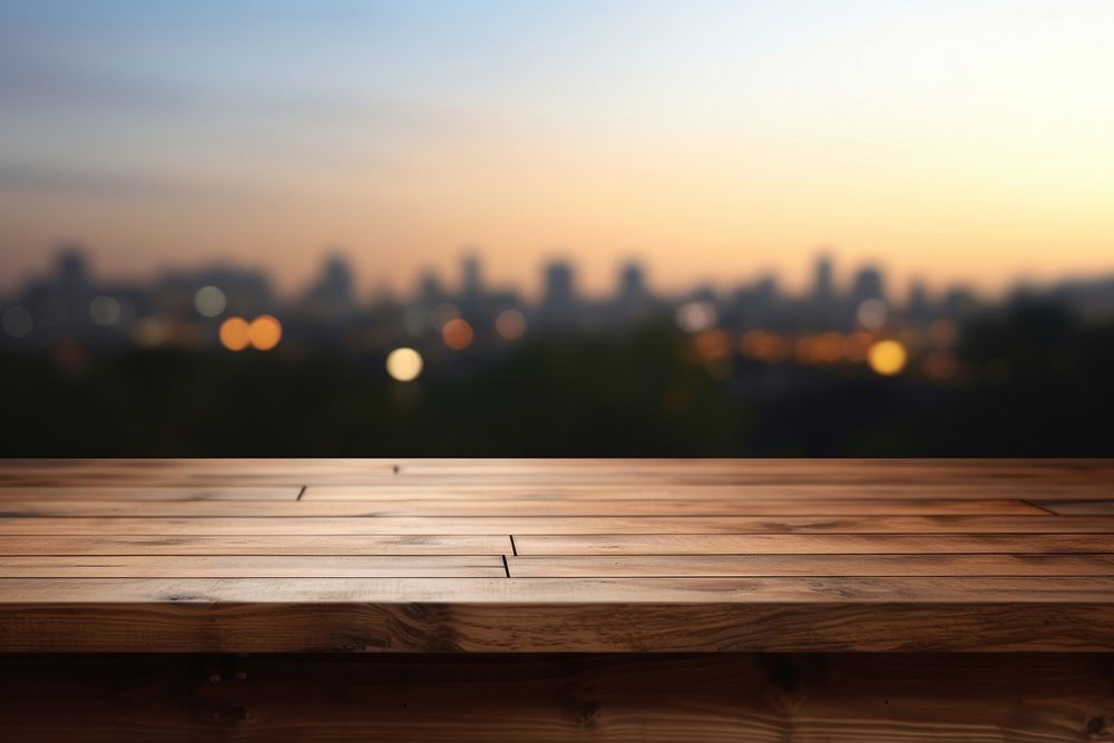 Suburban background fuzzy Wooden table wood. AI generated Image by rawpixel.