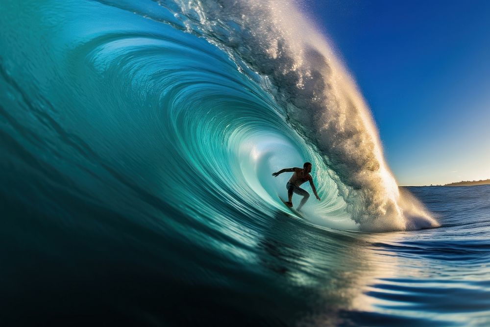 Outdoors surfing ocean recreation. AI generated Image by rawpixel.