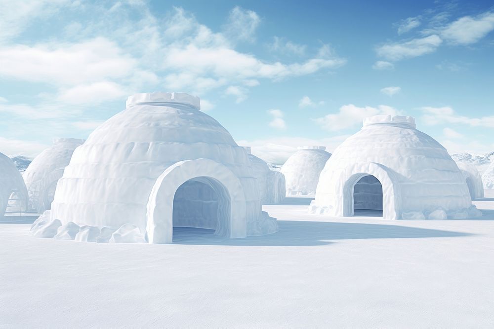 Icehouse outdoors nature white. AI generated Image by rawpixel.