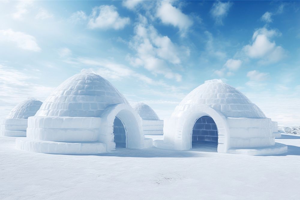 Icehouse outdoors nature white. AI generated Image by rawpixel.