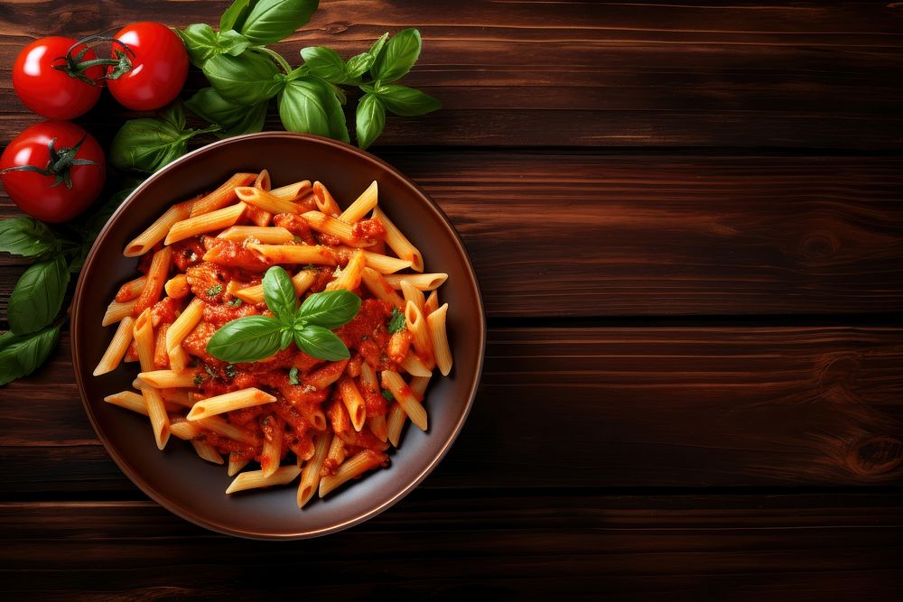Pasta tomato sauce Penne penne. AI generated Image by rawpixel.