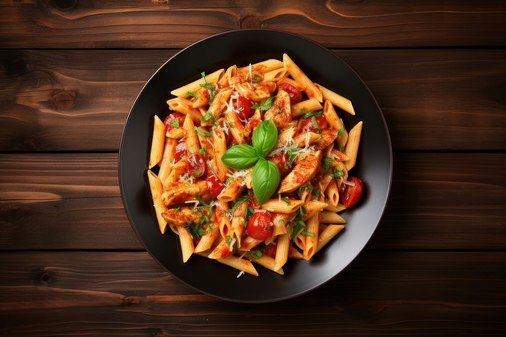 Pasta tomato sauce Penne penne. AI generated Image by rawpixel.