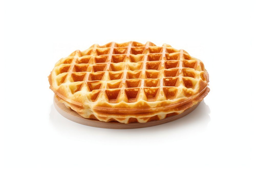 Bakery waffle food white background. AI generated Image by rawpixel.