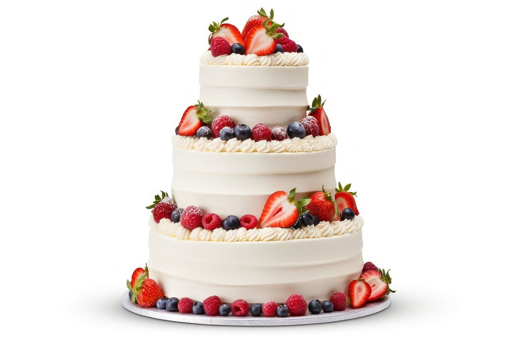 Wedding fruit cake wedding dessert berry. AI generated Image by rawpixel.