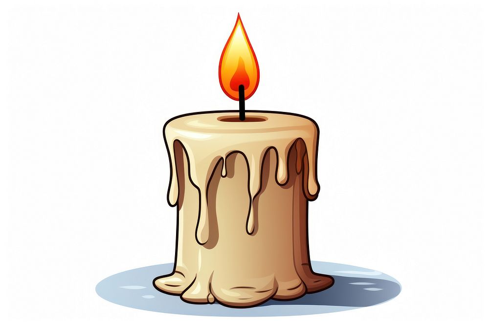 Candle cartoon fire celebration. AI generated Image by rawpixel.