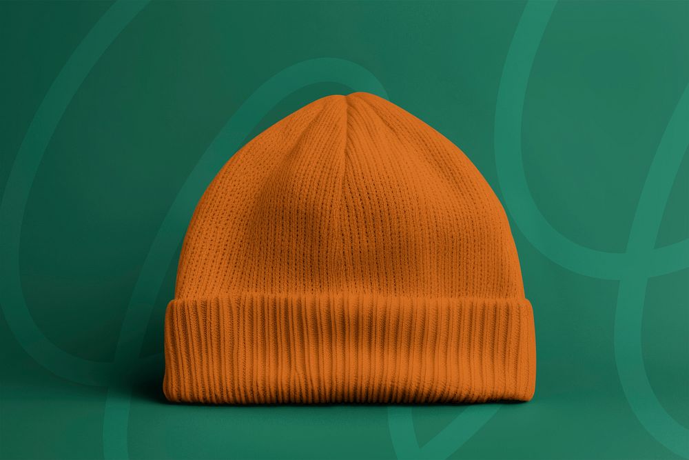 Winter beanie mockup, fashion design psd