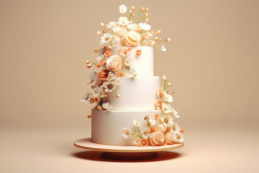 Wedding cake beautiful Delicious dessert. AI generated Image by rawpixel.