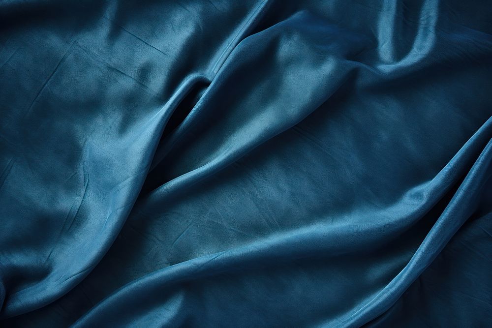 Blue fabric texture backgrounds turquoise crumpled. AI generated Image by rawpixel.