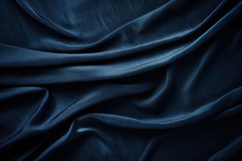 Dark blue fabric texture backgrounds monochrome wrinkled. 