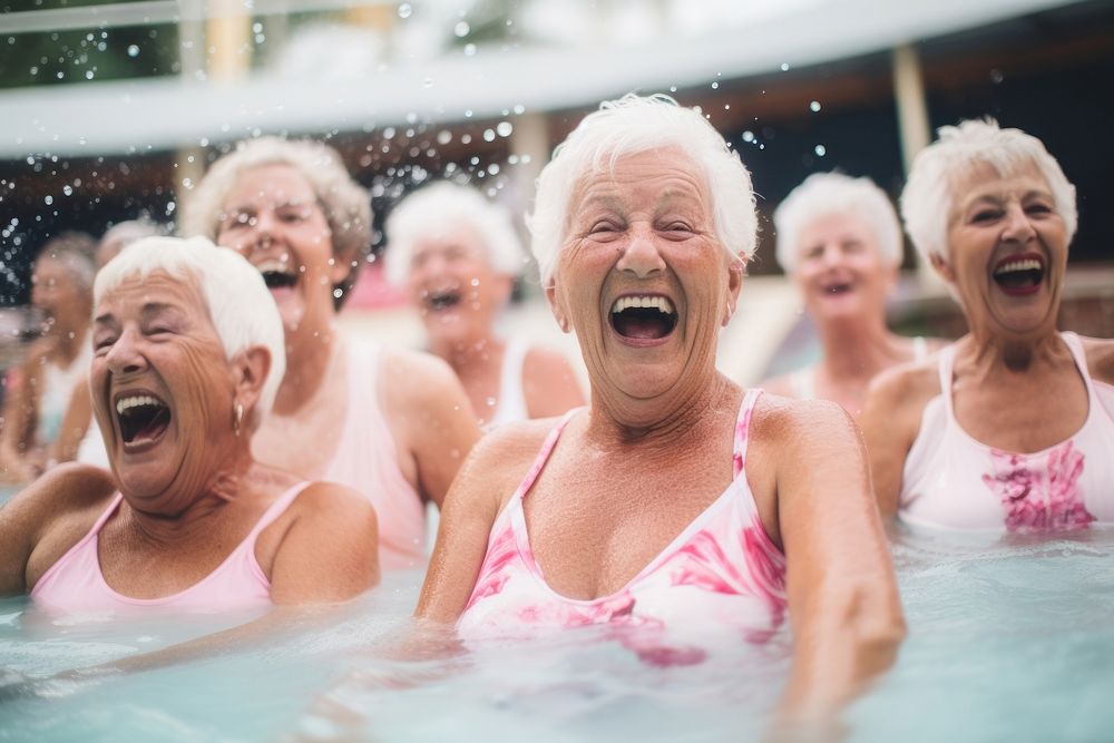 Old women laughing adult fun. AI generated Image by rawpixel.