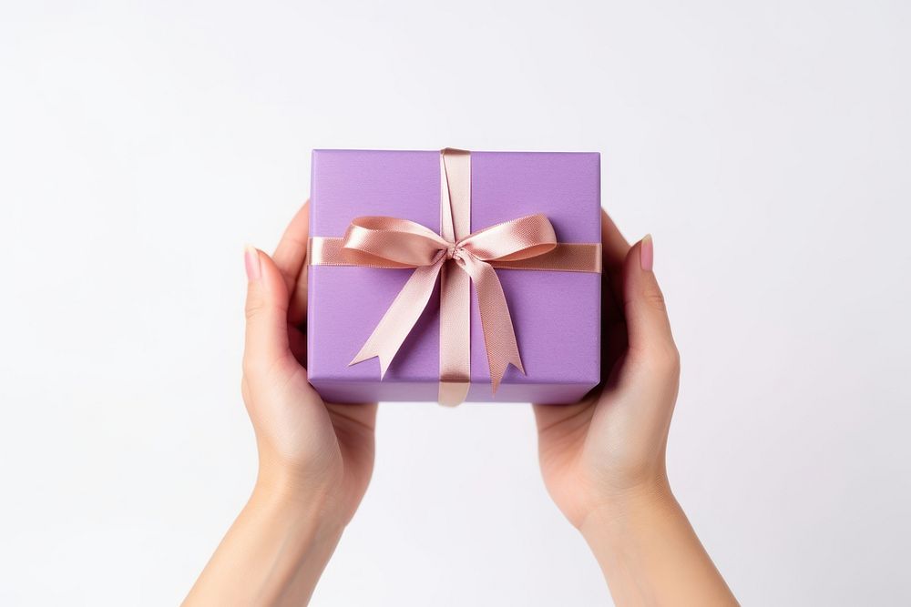 Gift ribbon giving hand. AI generated Image by rawpixel.
