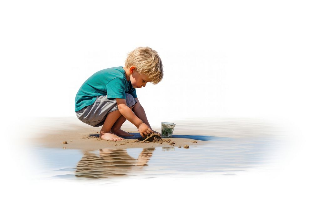 Playing beach outdoors nature. AI generated Image by rawpixel.