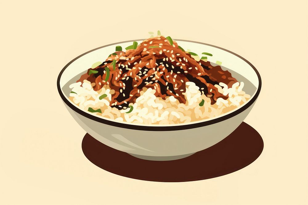Rice plate meal food. AI generated Image by rawpixel.