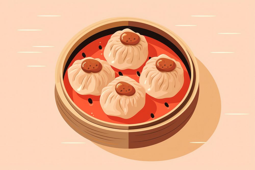 Dim sum dumpling dessert food. AI generated Image by rawpixel.