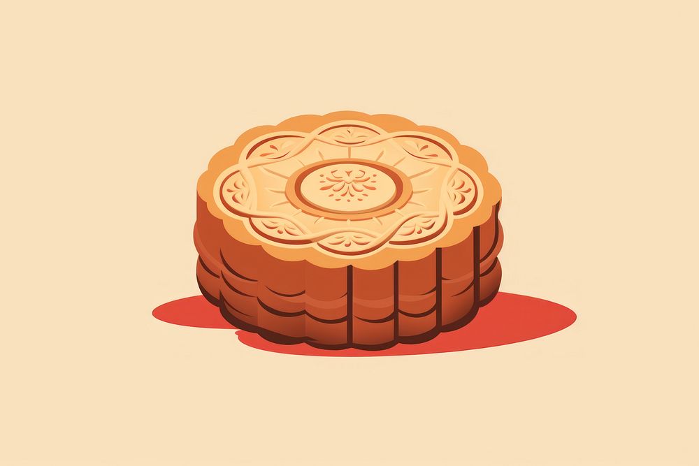 Mooncake dessert food confectionery. AI generated Image by rawpixel.