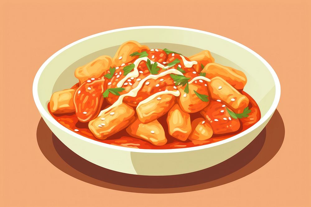 Tteokbokki pasta food meal. AI generated Image by rawpixel.