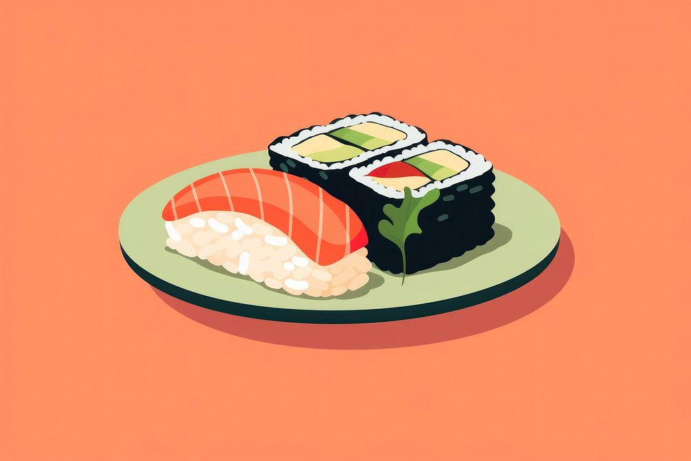 Sushi sushi rice food. AI generated Image by rawpixel.