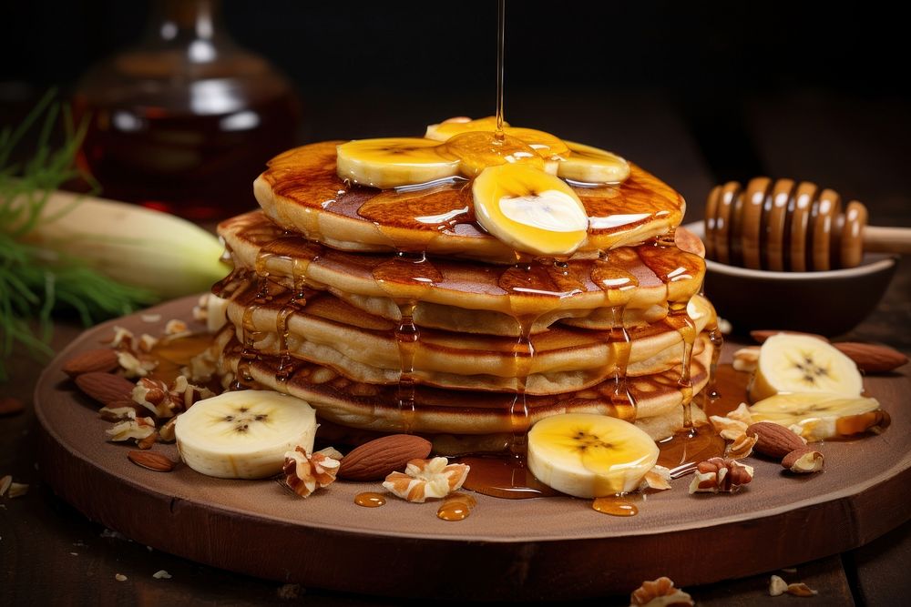 Pancake brunch table food. AI generated Image by rawpixel.