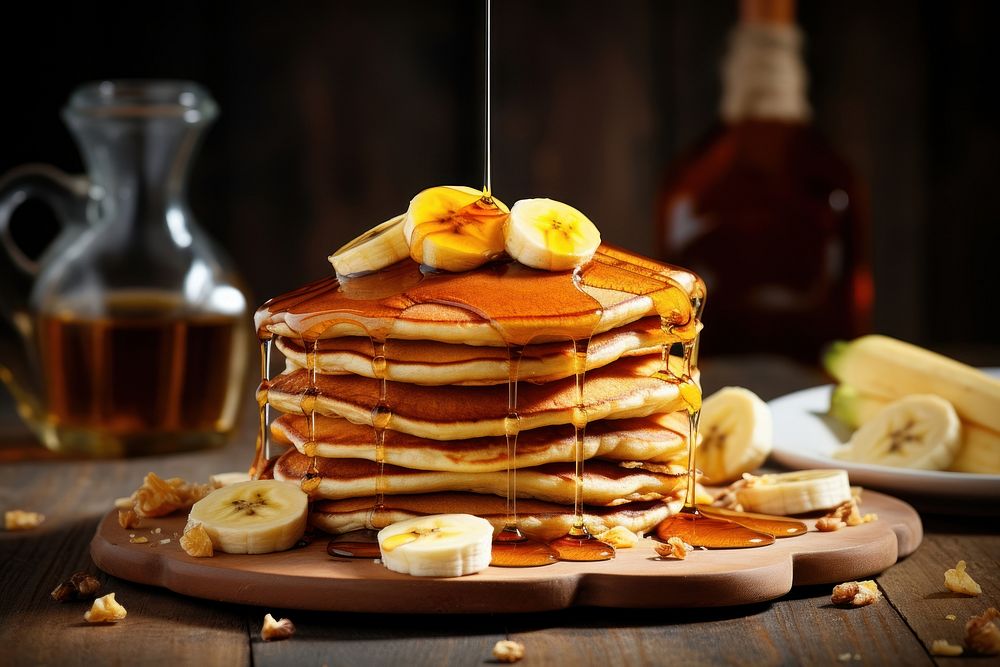 Pancake brunch fruit table. AI generated Image by rawpixel.