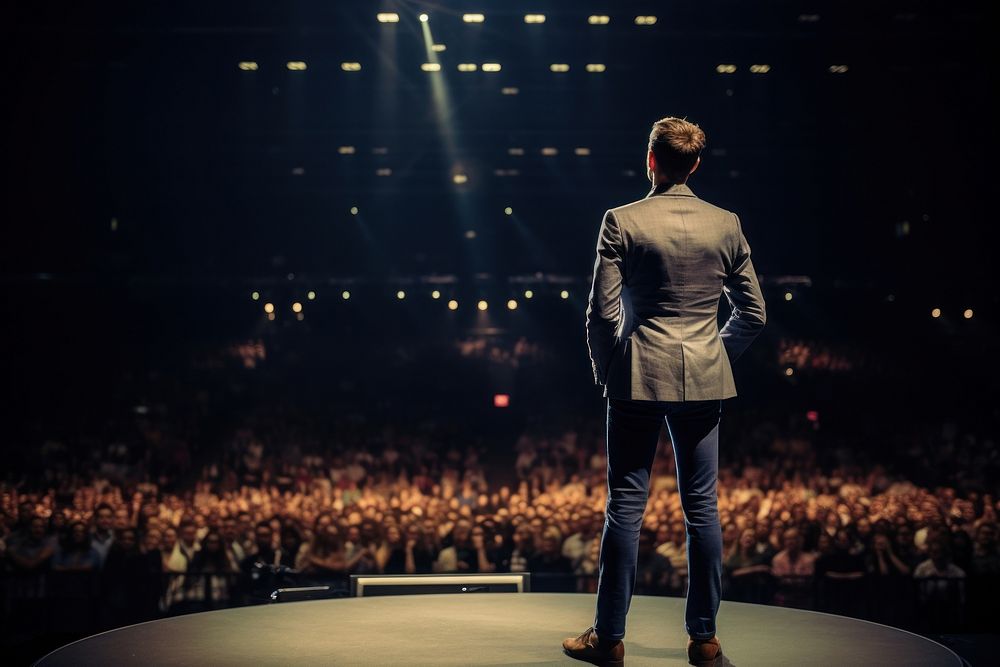 Standing audience stage concert. 