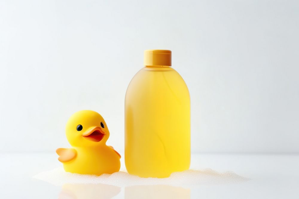 Baby shampoo bottle yellow duck. AI generated Image by rawpixel.
