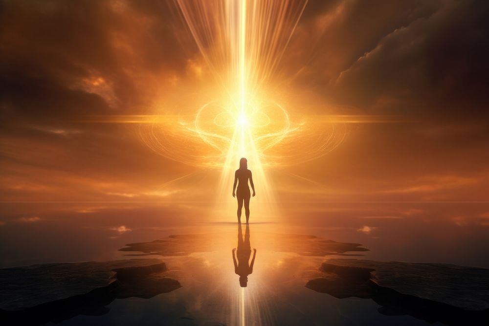 Awakening Spiritual sunlight outdoors. AI generated Image by rawpixel.