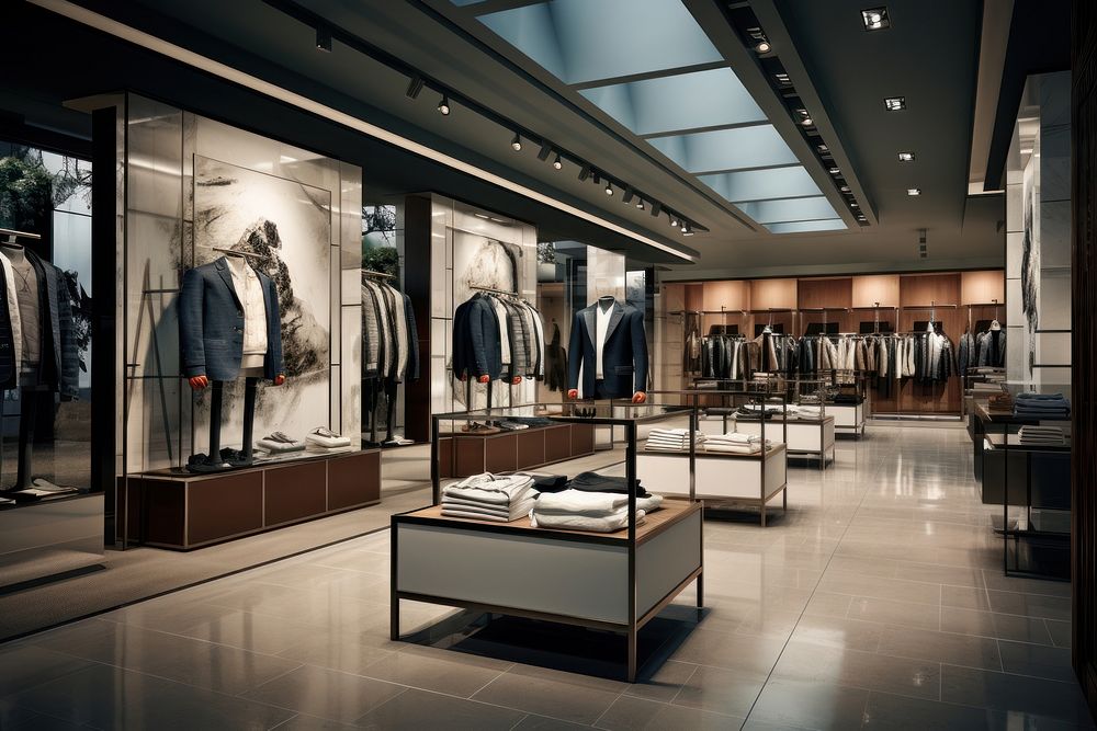 Men fashion boutique store architecture. AI generated Image by rawpixel.