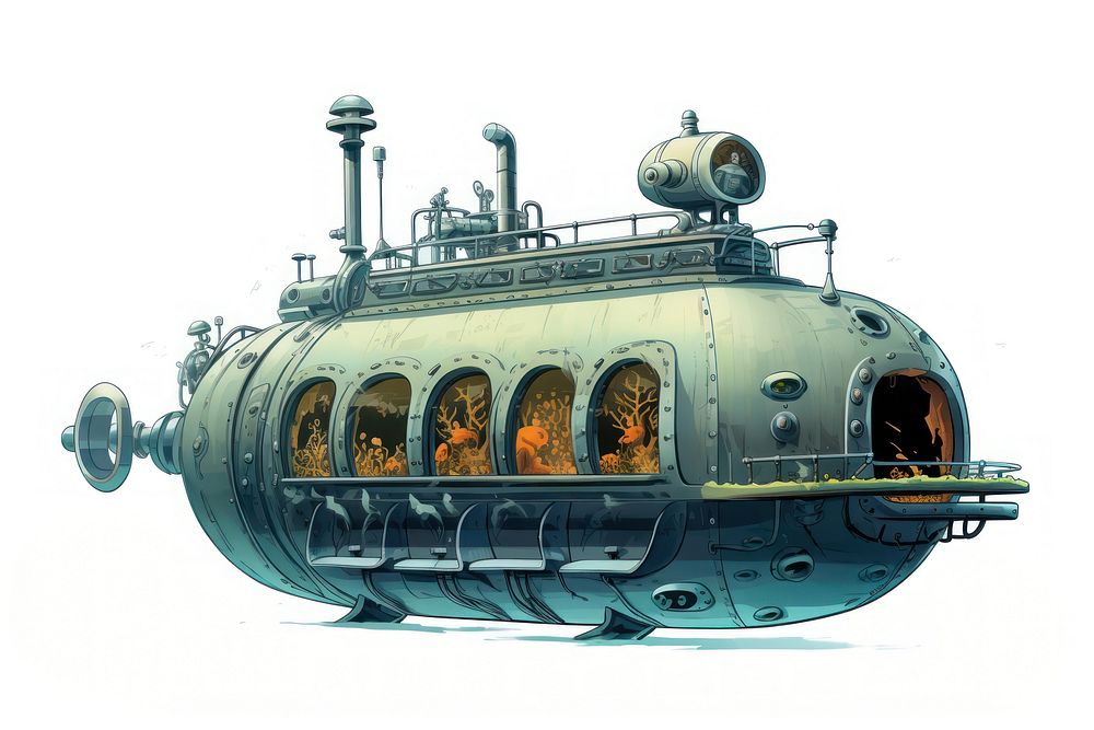 Submarine vehicle transportation architecture. AI generated Image by rawpixel.