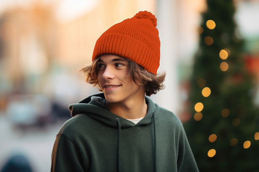 Men's beanie, lifestyle fashion clothing