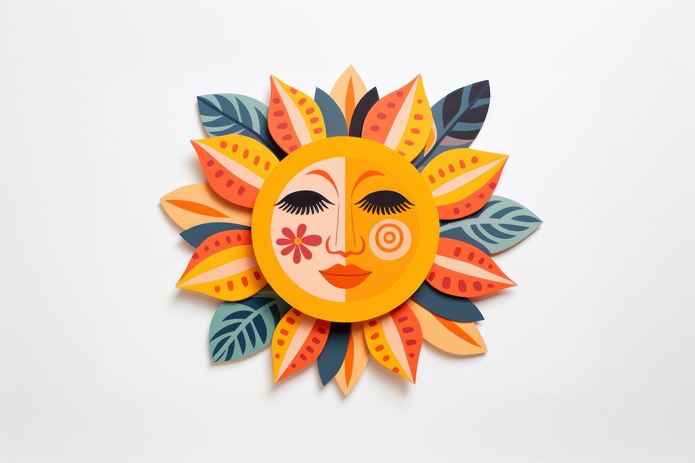 A pride sun art plant paper. AI generated Image by rawpixel.