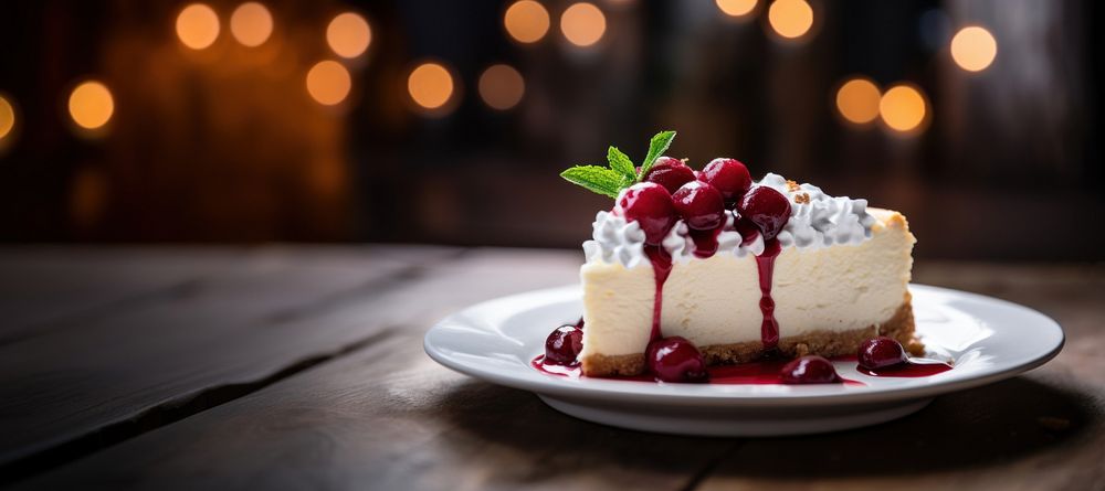 Cheese cake cheesecake dessert cream. AI generated Image by rawpixel.