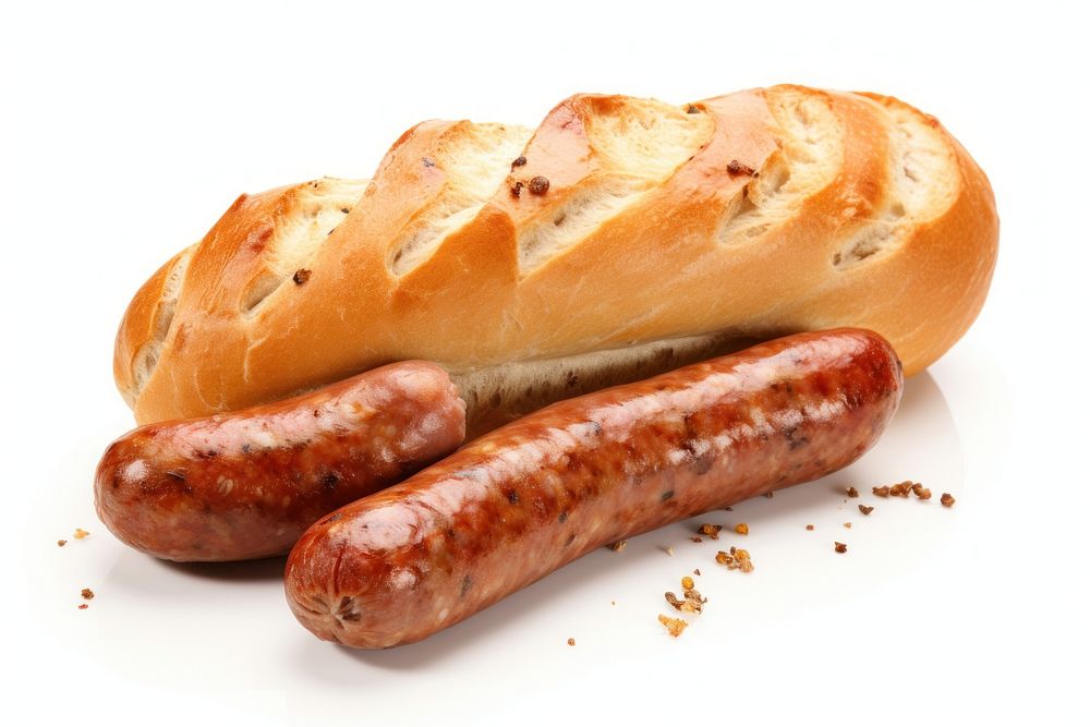 Bread bread sausage food. AI generated Image by rawpixel.