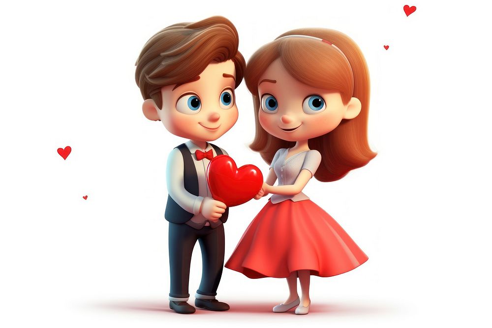 Love cartoon toy white background. AI generated Image by rawpixel.