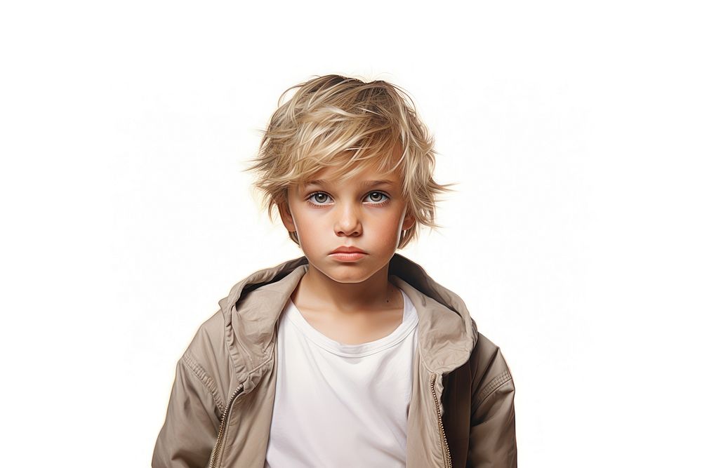 Children child portrait white background. AI generated Image by rawpixel.
