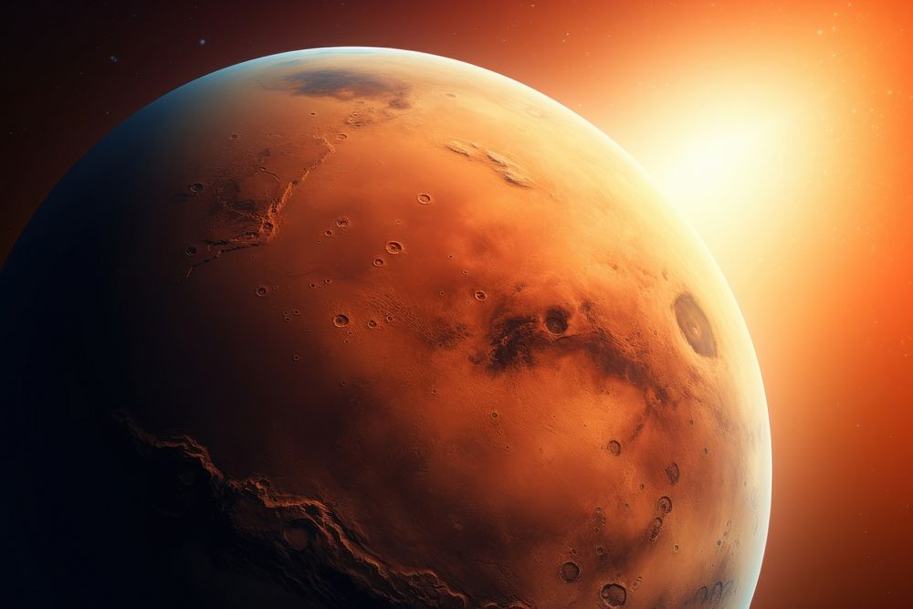 Mars atmosphere astronomy outdoors planet. AI generated Image by rawpixel.