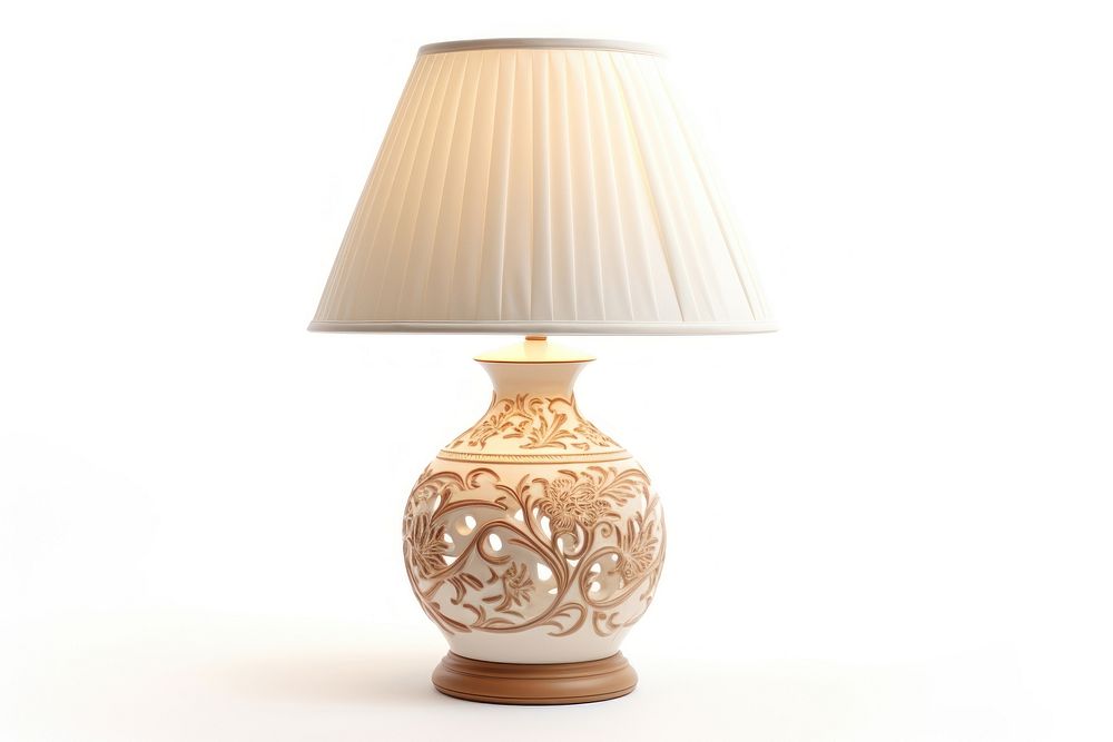 Lamp lamp lampshade white background. AI generated Image by rawpixel.