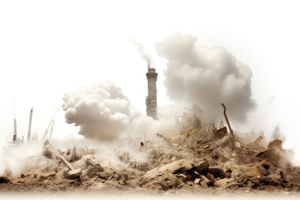 Pollution pollution architecture smoke. AI generated Image by rawpixel.