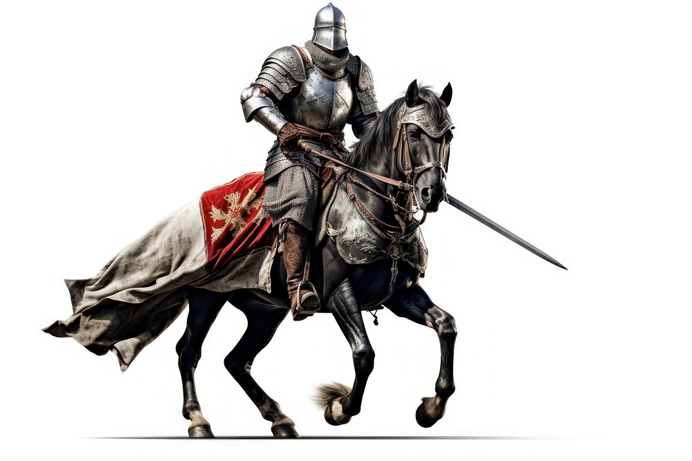 Gendarmes knight horse animal. AI generated Image by rawpixel.