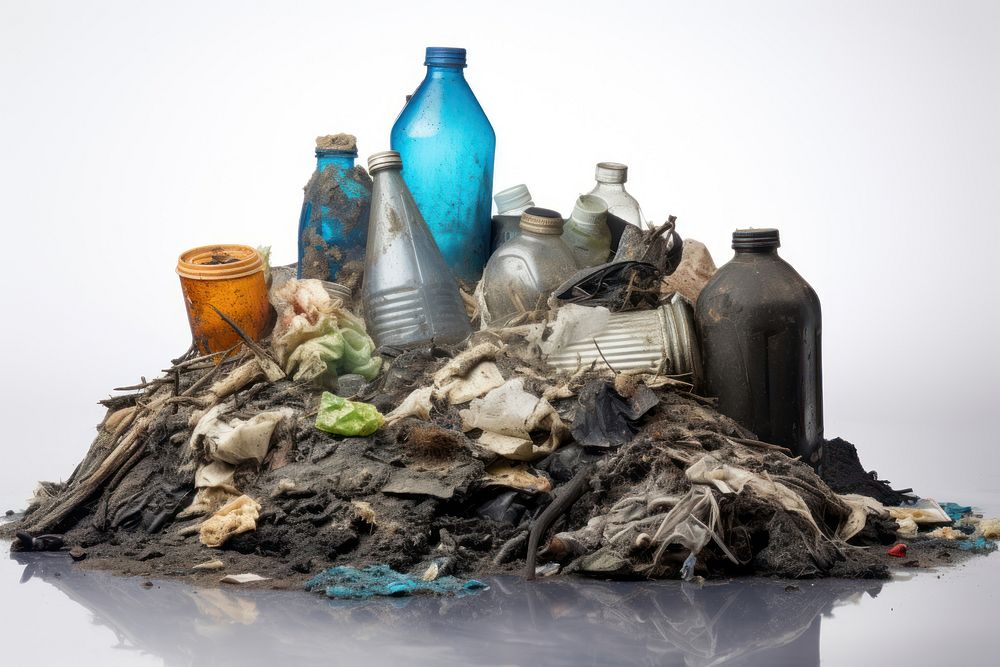 Pollution garbage pollution bottle. AI generated Image by rawpixel.