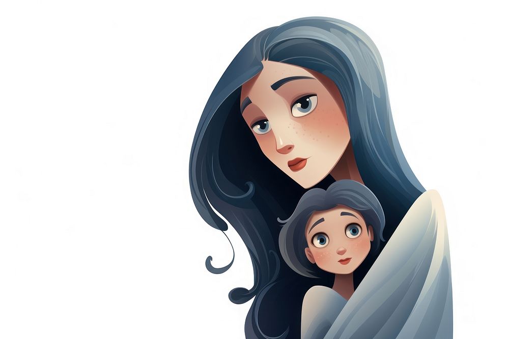 Mother portrait cartoon adult. AI generated Image by rawpixel.